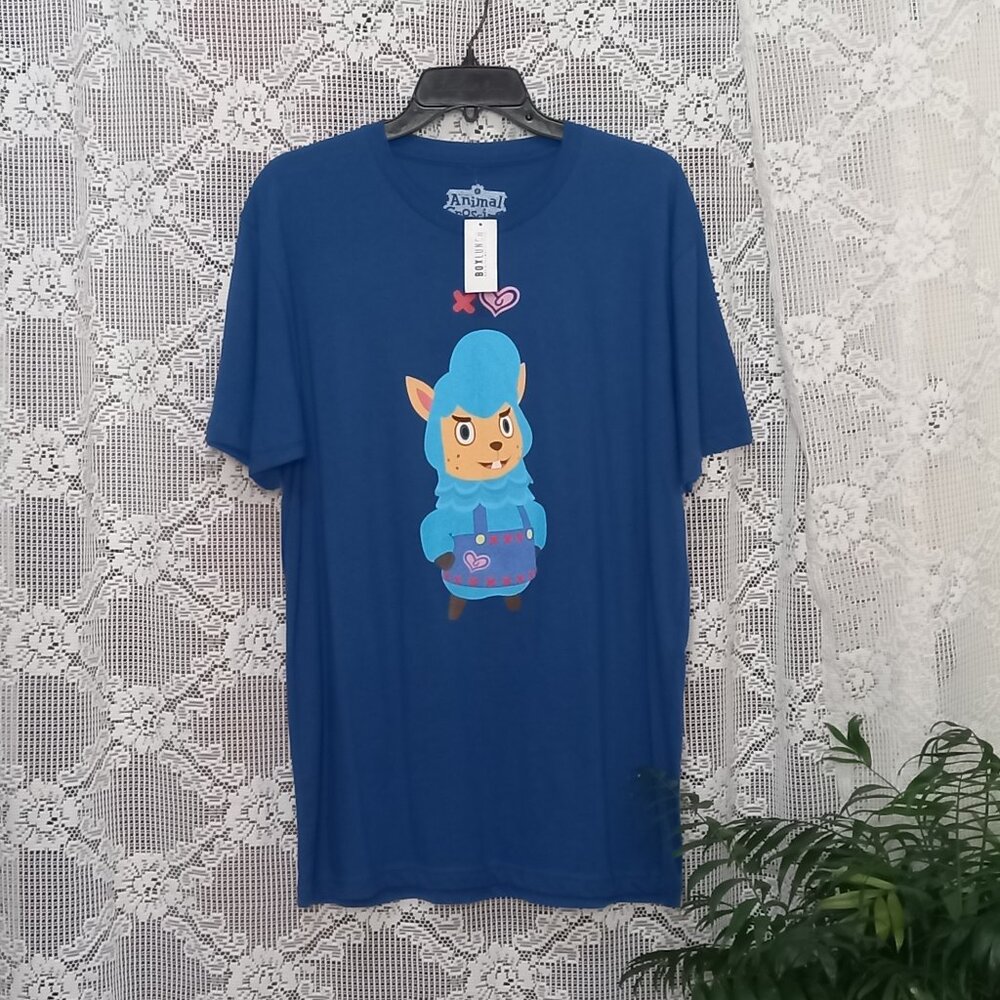 Box Lunch Animal Crossing Cyrus CPL Tee Men's Blue Size Large